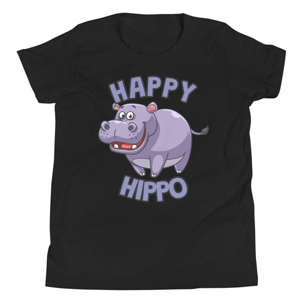 'Happy Hippo' Youth Short Sleeve T-Shirt