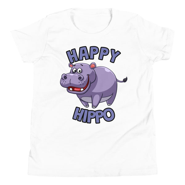 'Happy Hippo' Youth Short Sleeve T-Shirt